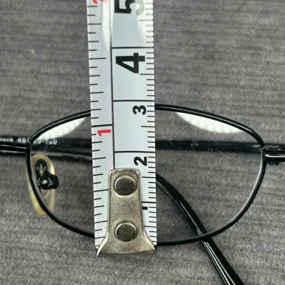 Calliope Collection Uma Black Oval Metal Y2k Eyeglass Frames 48-20-135